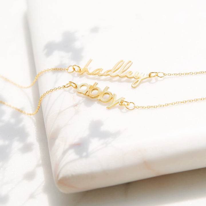 Nella Nameplate Anklet