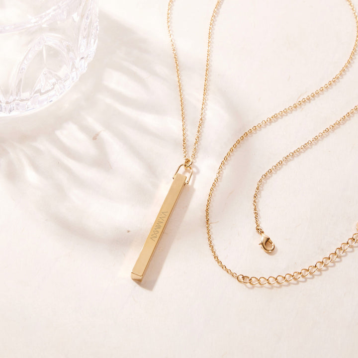 Roman Numeral Vertical Bar Necklace