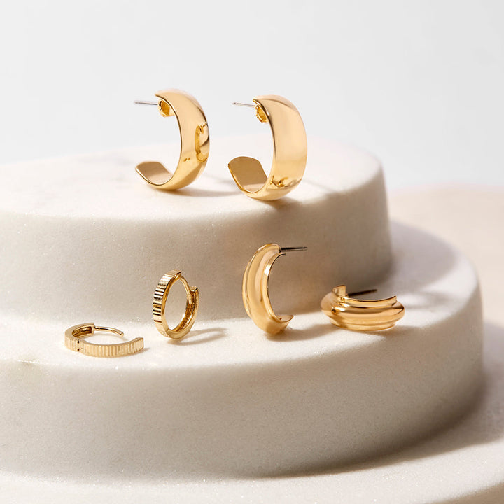Alexia 14K Gold Huggies
