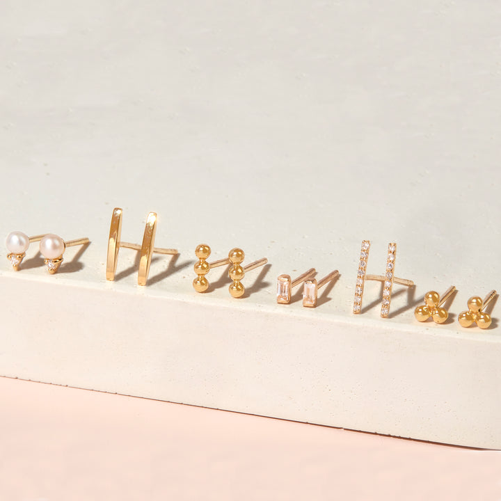 Vera Gold Vermeil Diamond Earrings