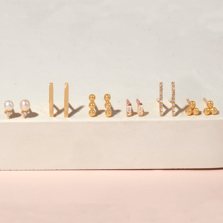 Lacey Gold Vermeil Diamond Earrings