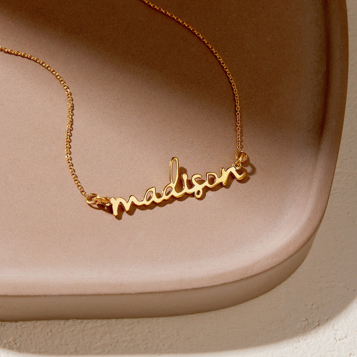 Nella Mini Nameplate Necklace