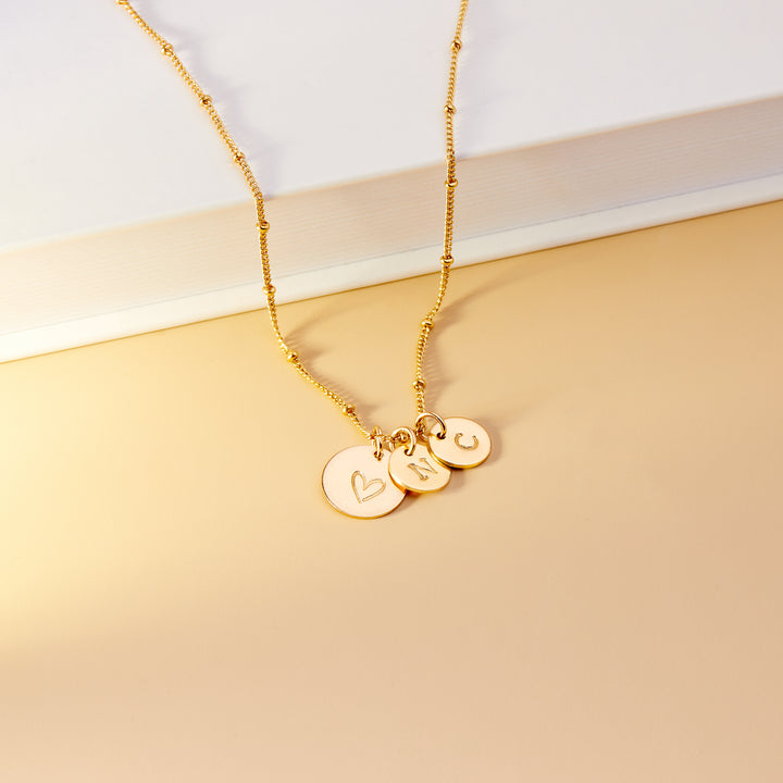 Daphine Heart Two Initial Pendant