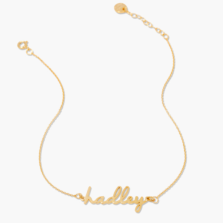 Nella Nameplate Anklet