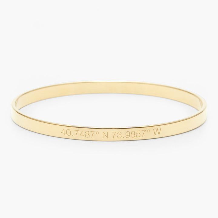 Coordinate Thin Bangle Bracelet