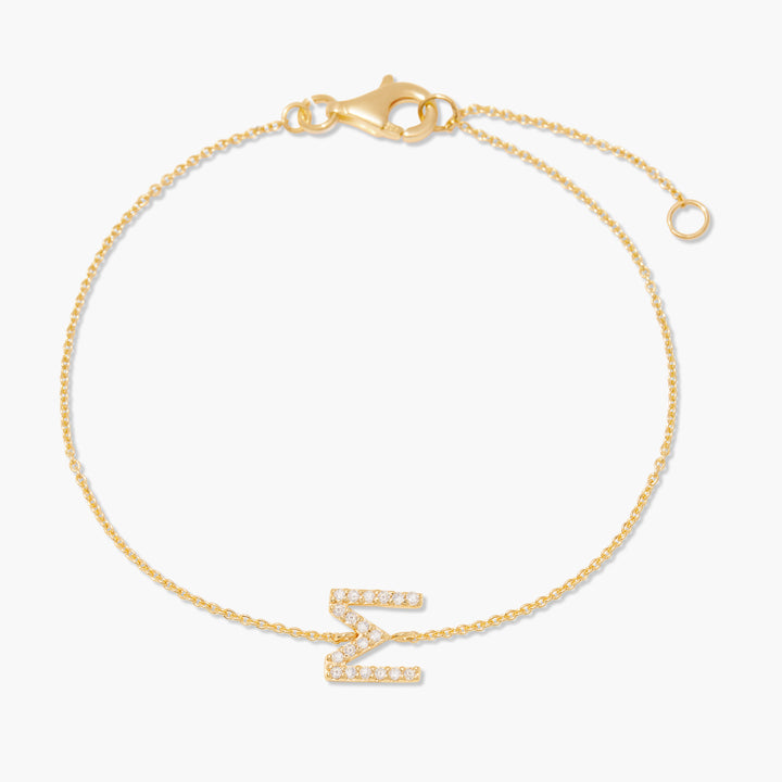 Blaire Diamond Initial Bracelet