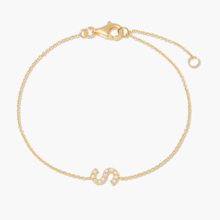 Blaire Diamond Initial Bracelet