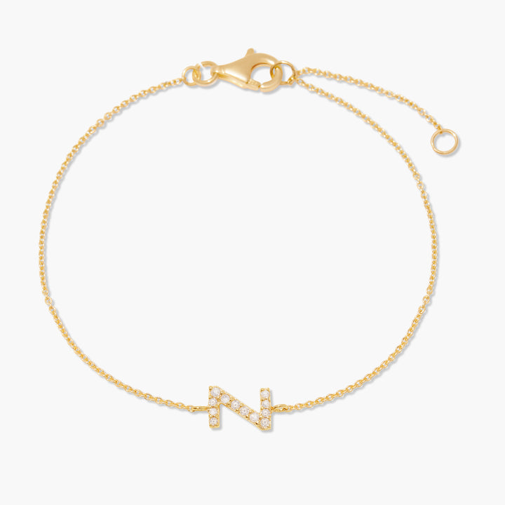 Blaire Diamond Initial Bracelet