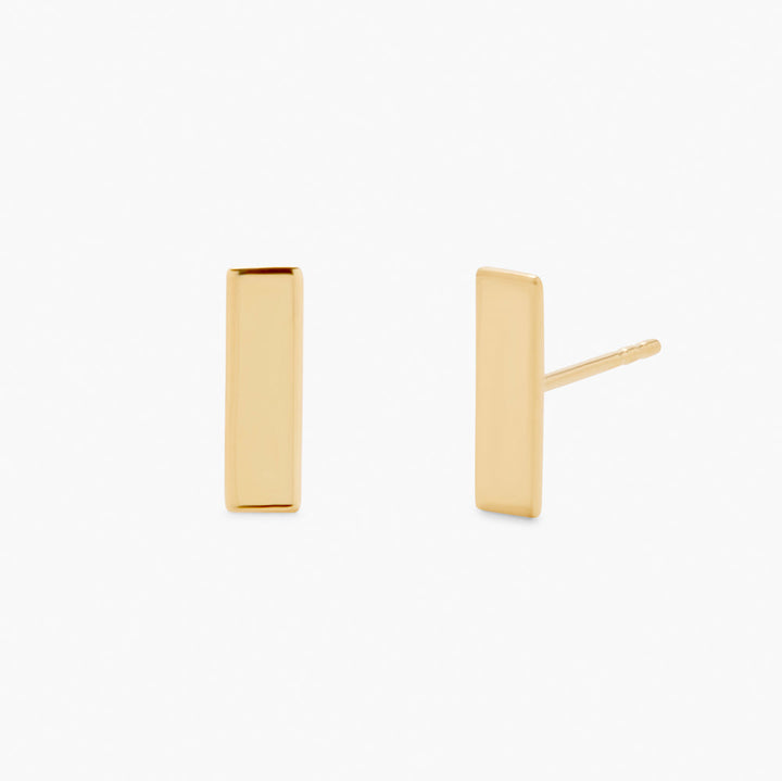 Casey Petite 14K Gold Bar Earrings