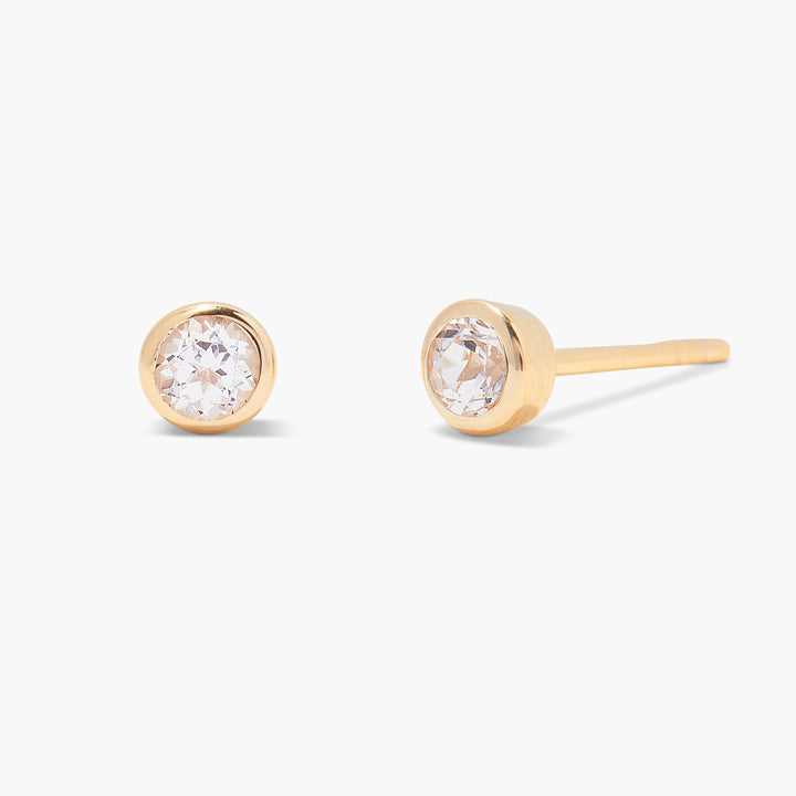 Sage Gold Vermeil Birthstone Earrings