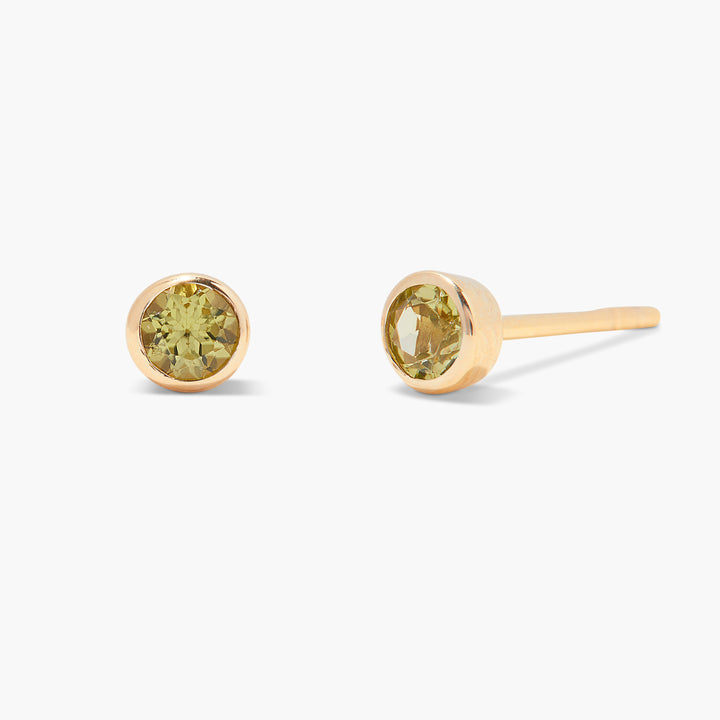Sage Gold Vermeil Birthstone Earrings