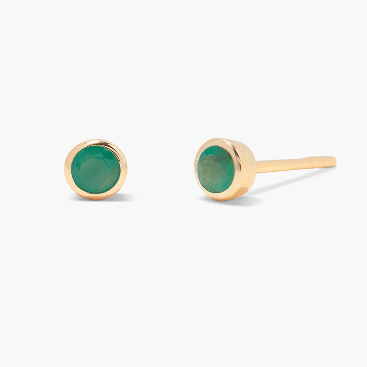 Sage Gold Vermeil Birthstone Earrings