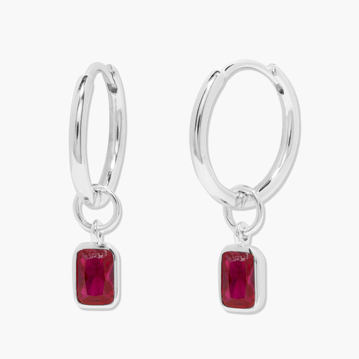 Mackenzie Birthstone Hoops