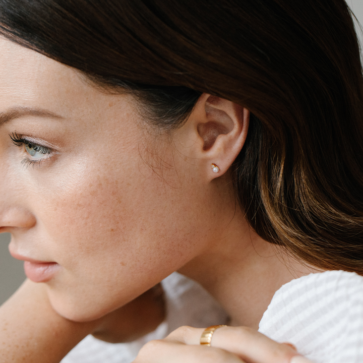 Lacey Gold Vermeil Diamond Earrings