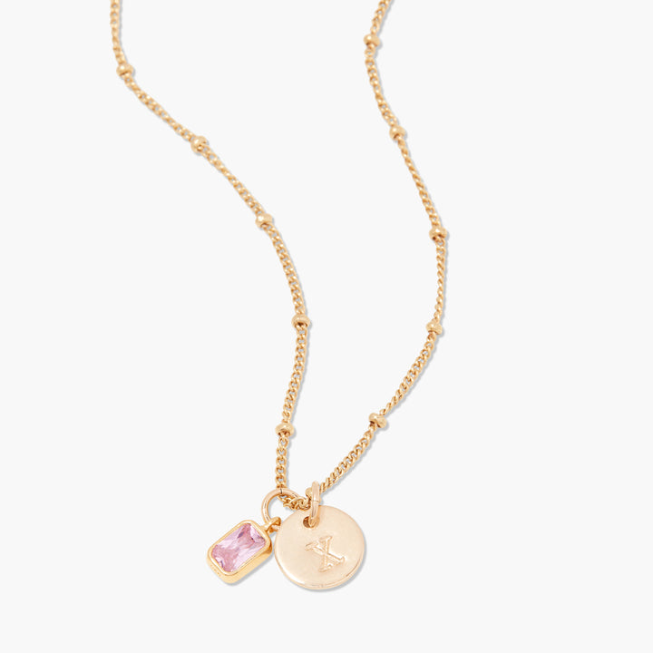 Mackenzie Birthstone Initial Pendant