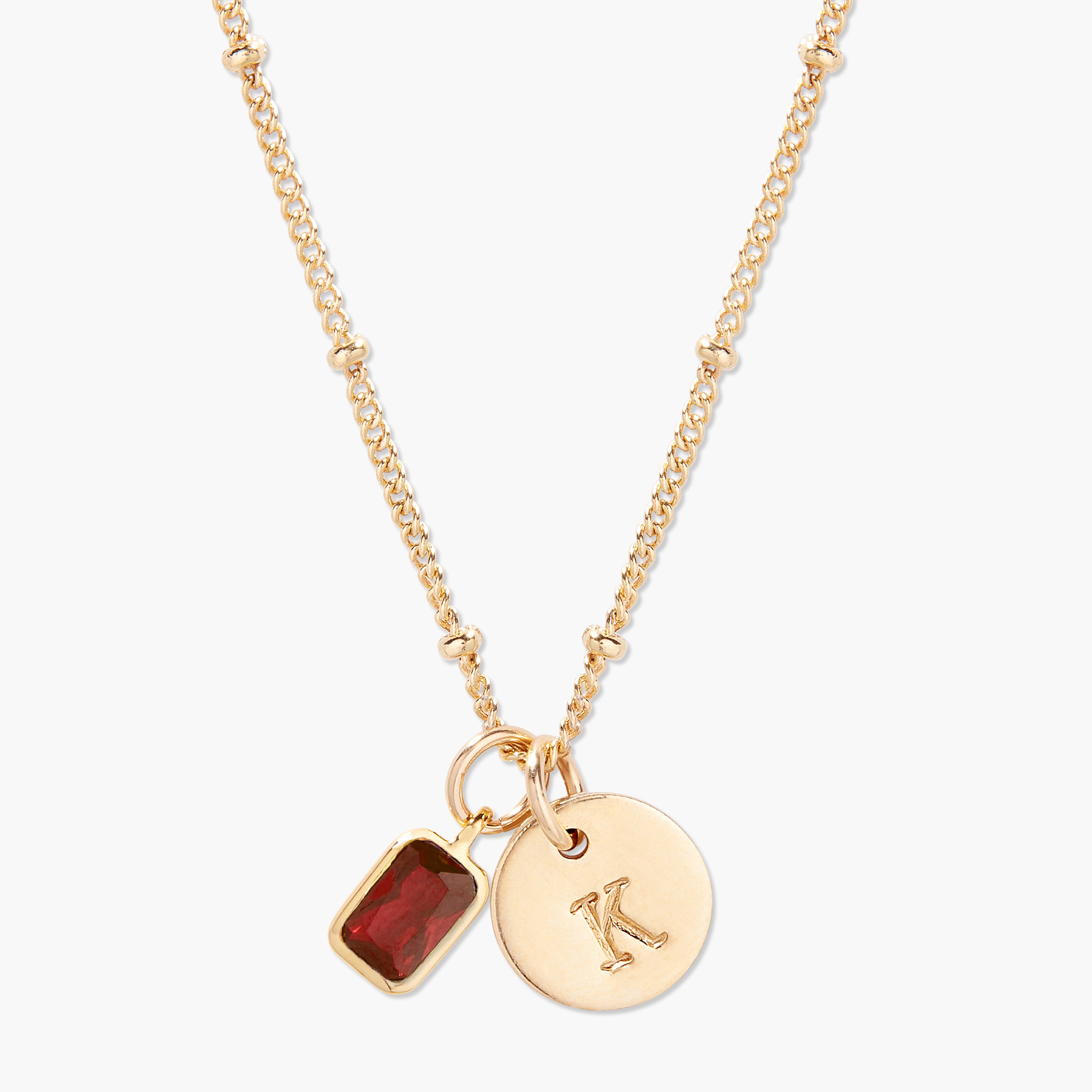N Gold Initial Pendant Necklace