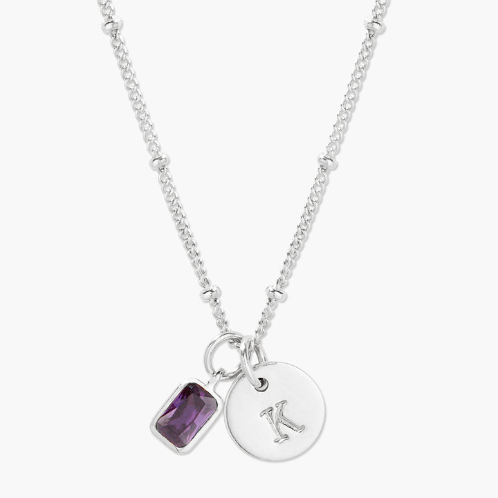 Mackenzie Birthstone Initial Pendant