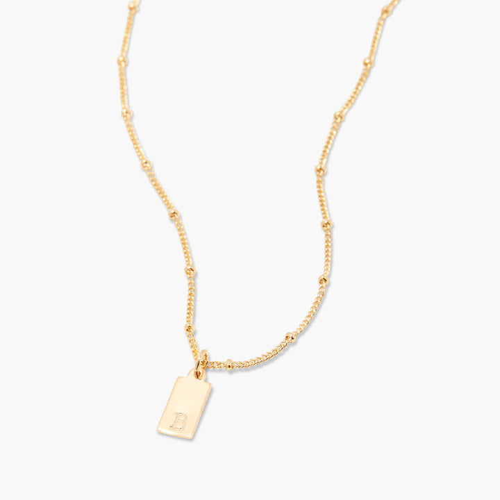 Madeline Rectangle Initial Pendant