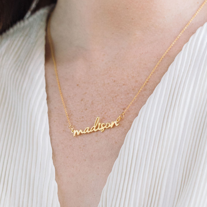 Nella Mini Nameplate Necklace