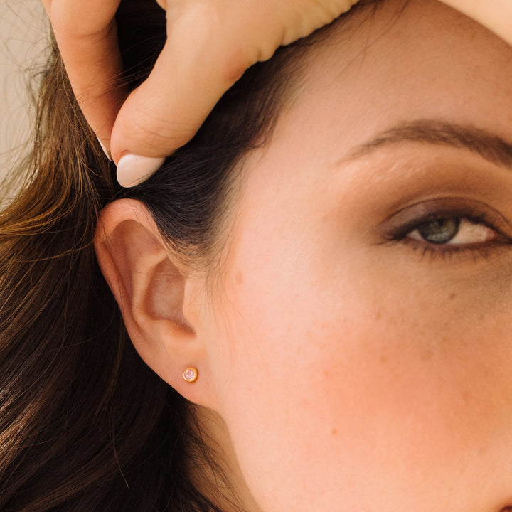 Sage Gold Vermeil Birthstone Earrings