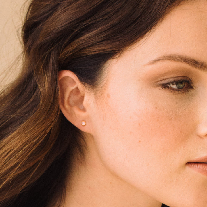 Sage Gold Vermeil Birthstone Earrings