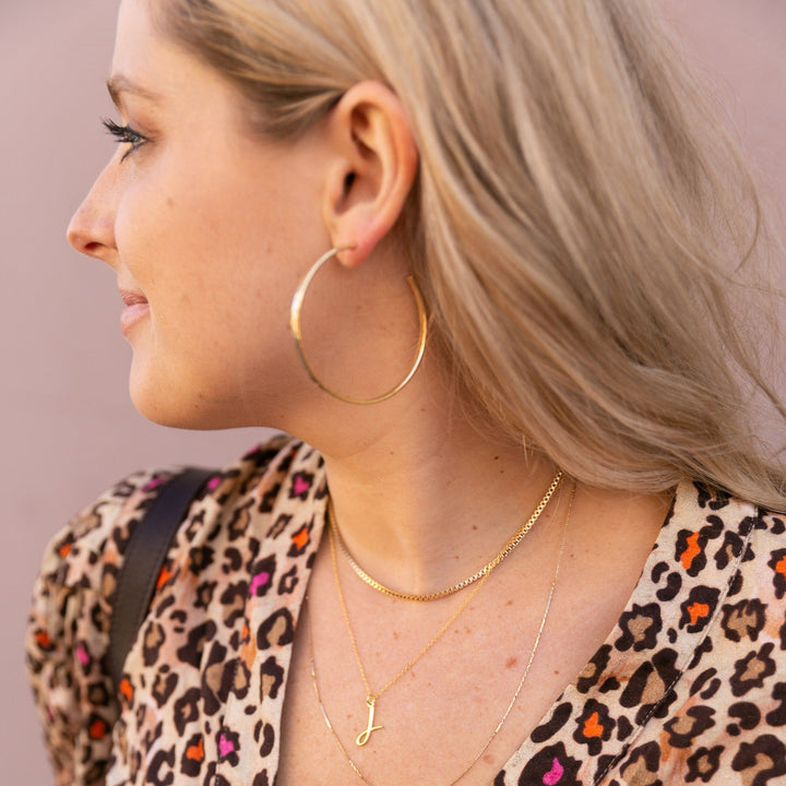 @theoceanminded wearing Maren Hoops by @brookandyork