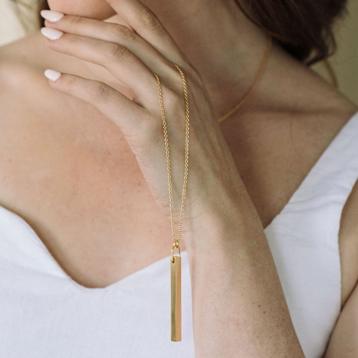 Coordinate Vertical Bar Necklace