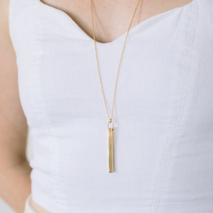 Roman Numeral Vertical Bar Necklace