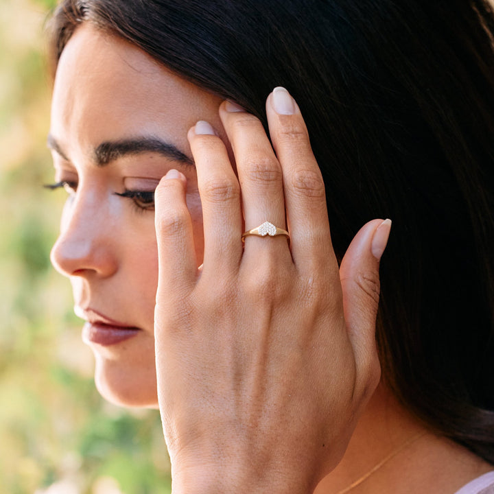 Valerie 14K Gold Diamond Heart Ring