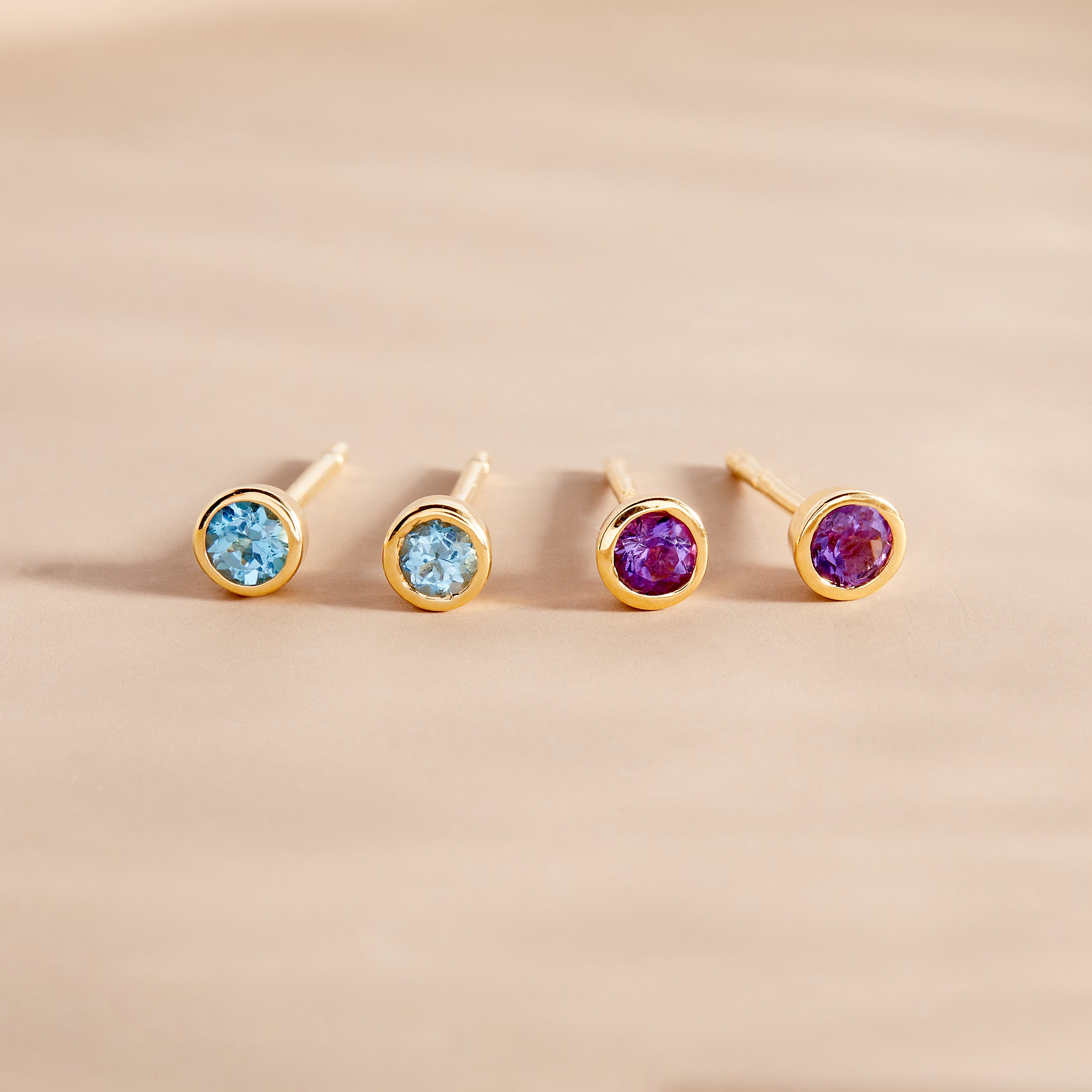 Sage Gold Vermeil Birthstone Earrings Brook & York