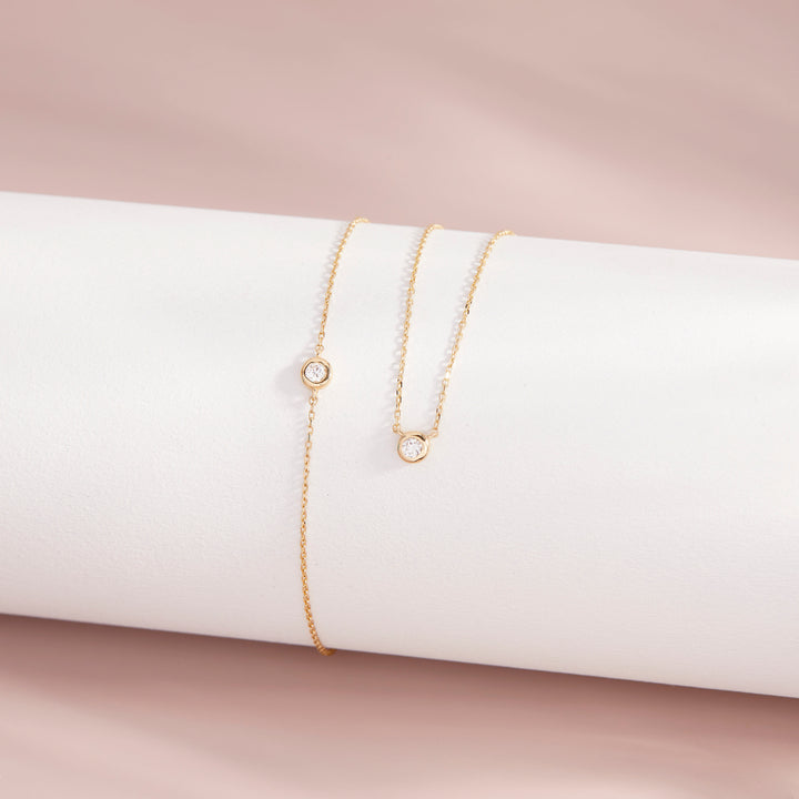 Juliet 14k Gold Diamond Necklace