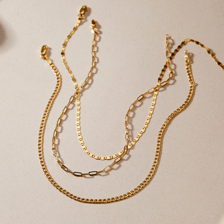 Colette Mini 14K Gold Anklet