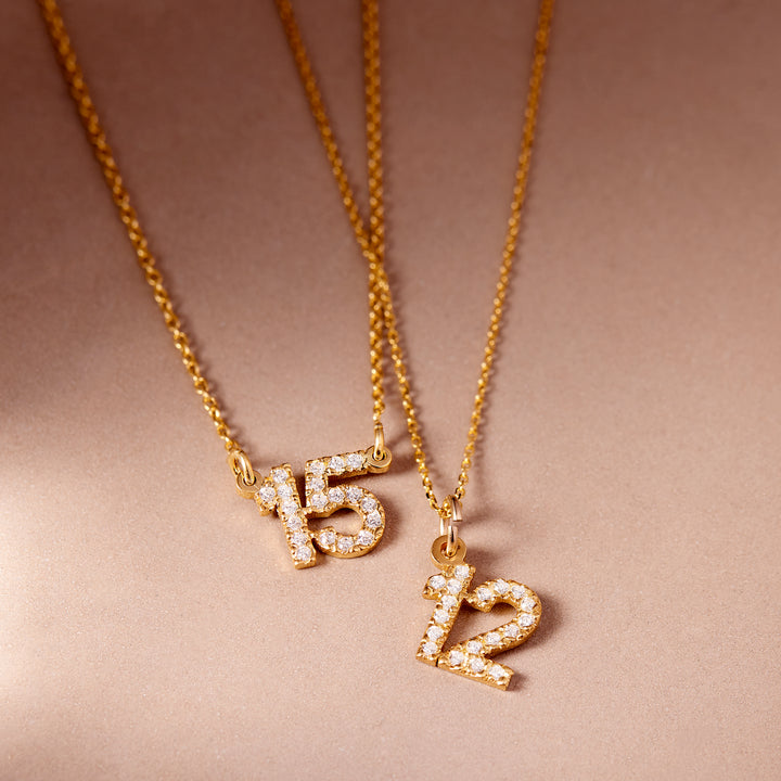 Elliot Number Charm Necklace