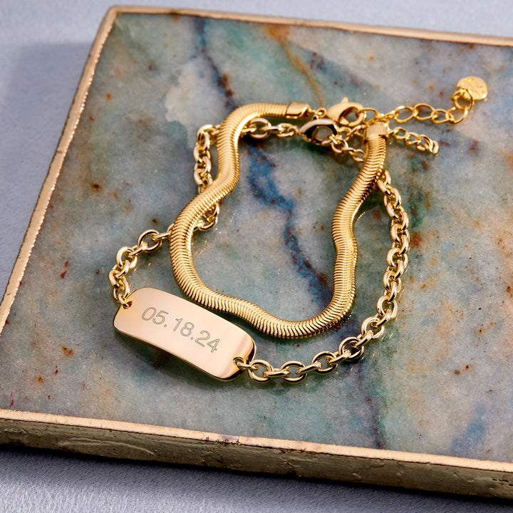 Naomi Date ID Bracelet Set