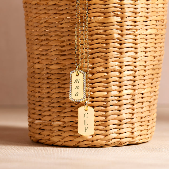Lola Crystal Tag Pendant