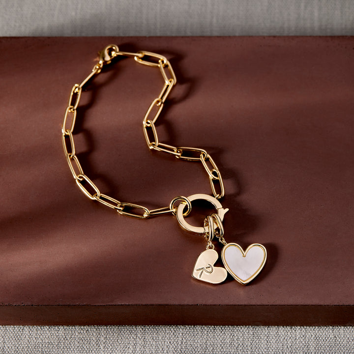 Penelope Initial Heart Bracelet