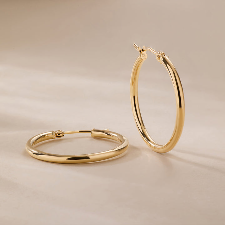 Hayley Large 14K Gold Hoops