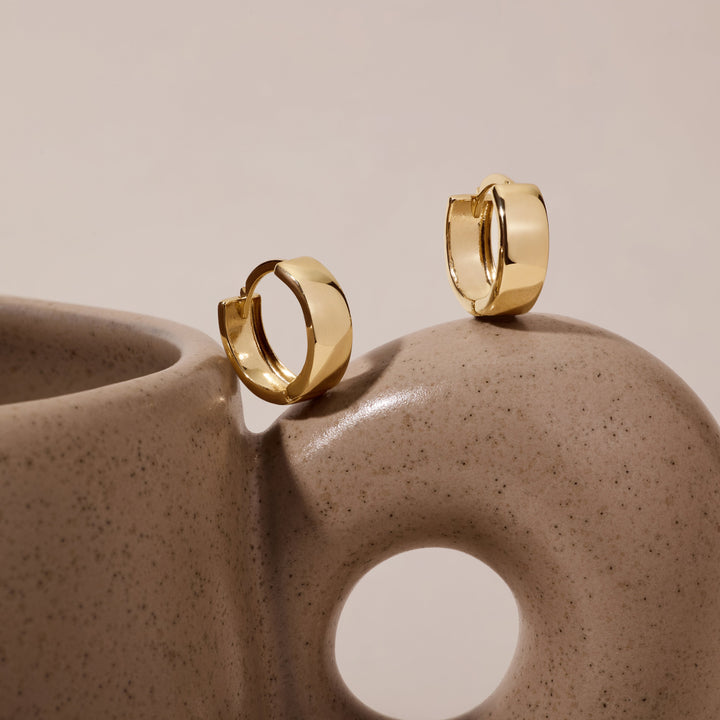 Kennedy 14K Gold Huggies