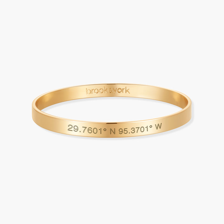 Coordinate Thin Bangle Bracelet