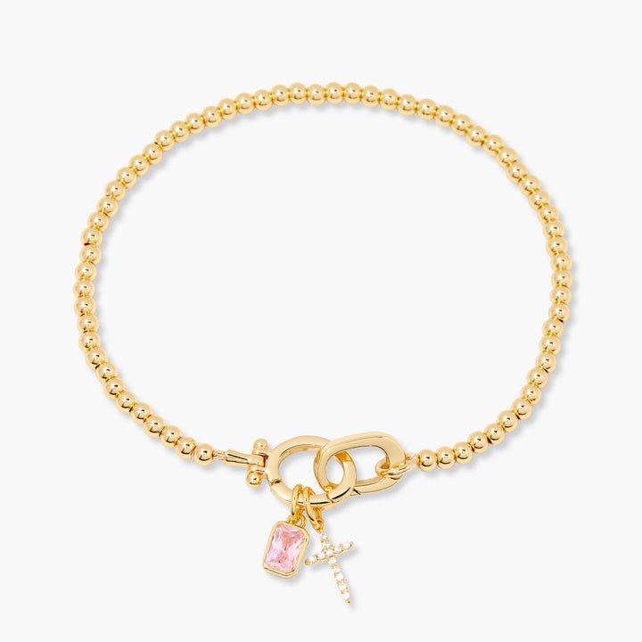 Josephine Cross Birthstone Bracelet