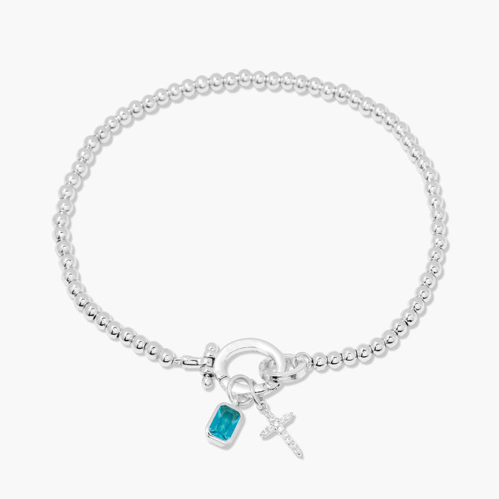 Josephine Cross Birthstone Bracelet