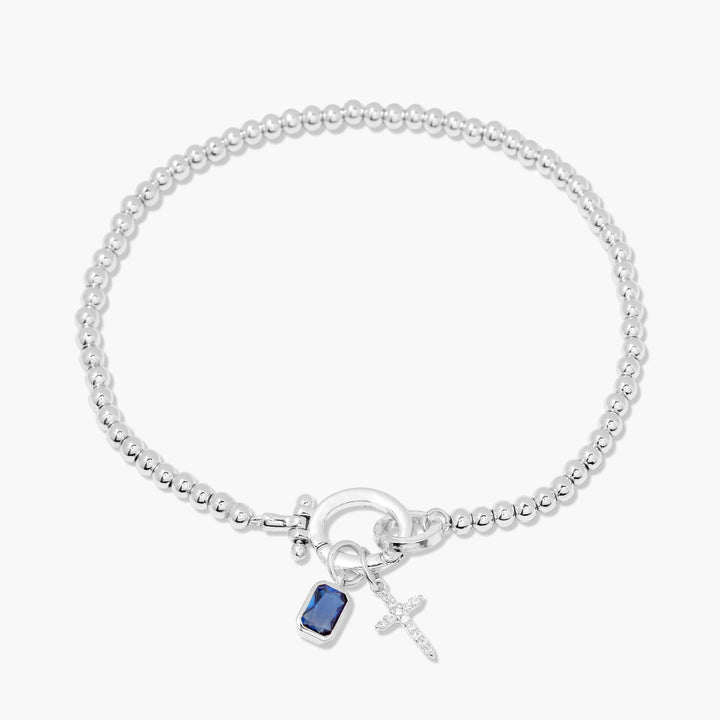 Josephine Cross Birthstone Bracelet