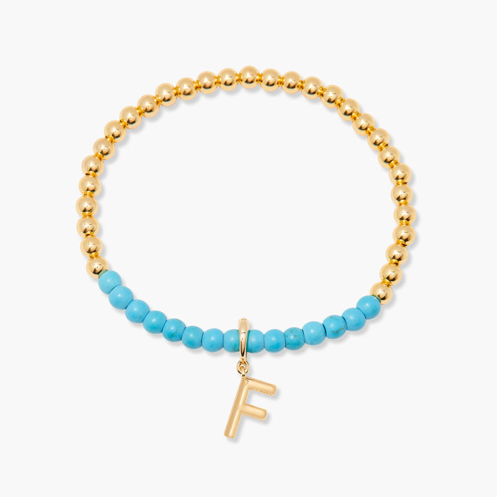 Bennett Initial Gemstone Bracelet-Turquoise