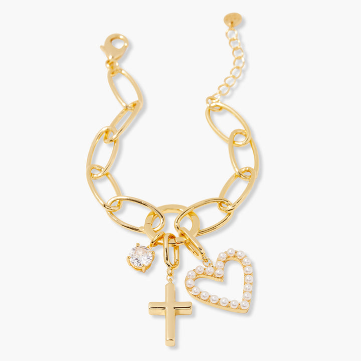 Cami Birthstone Cross Charm Bracelet