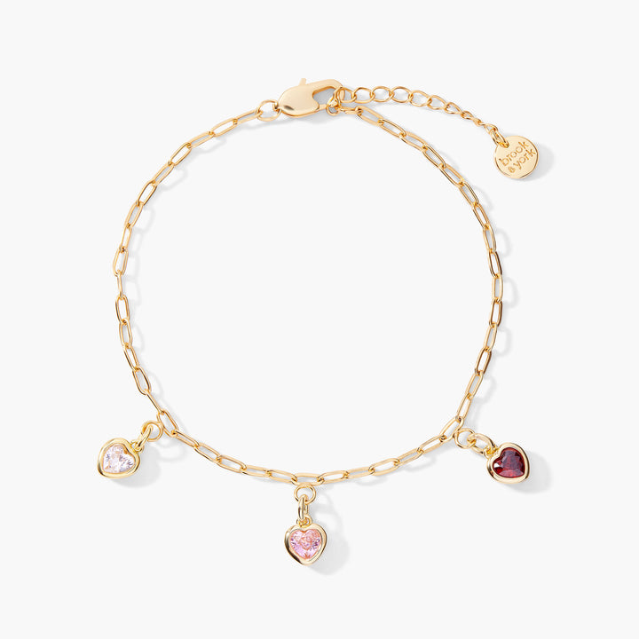 Mackenzie Heart Birthstone Bracelet