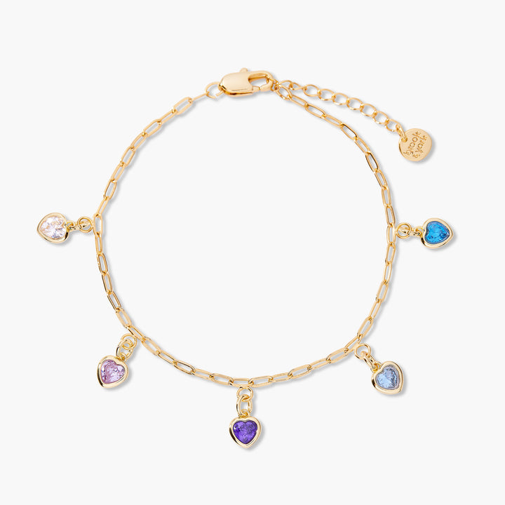 Mackenzie Heart Birthstone Bracelet