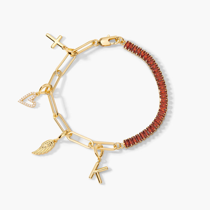 Priya Birthstone Charm Bracelet