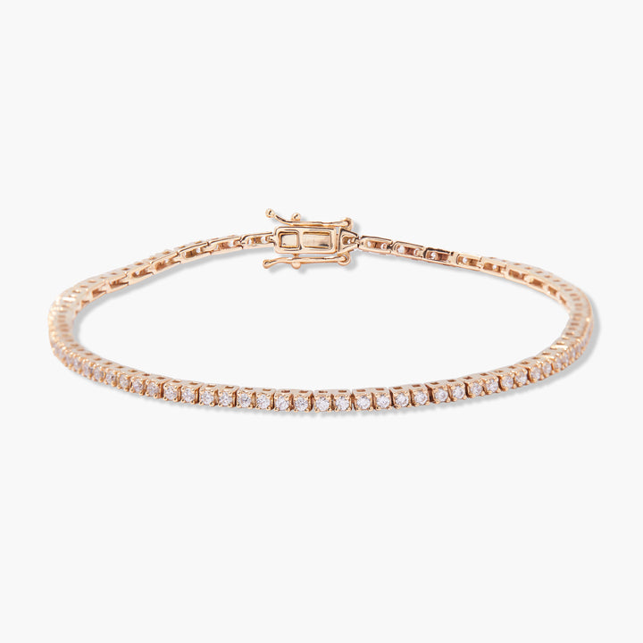 Vivian 14K Gold Diamond Tennis Bracelet