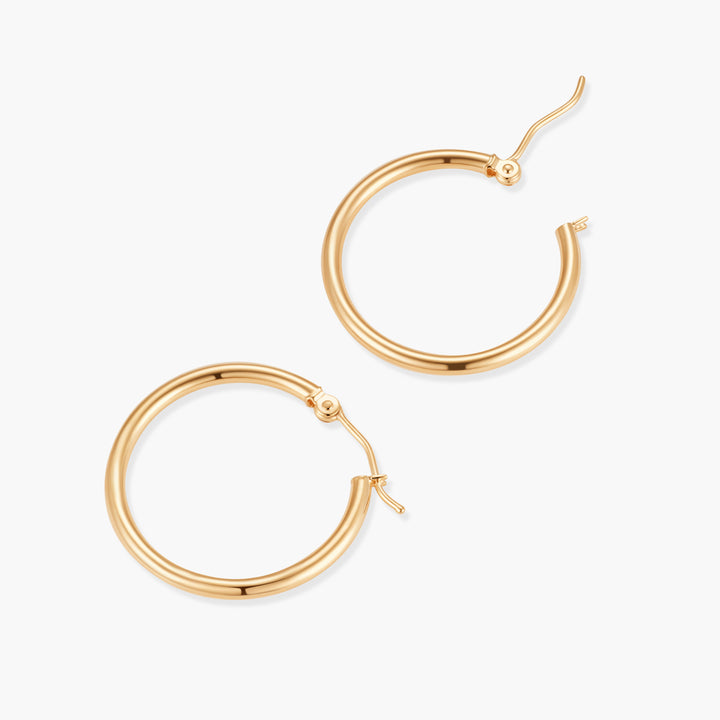 Hayley Large 14K Gold Hoops