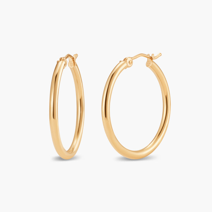 Hayley Large 14K Gold Hoops
